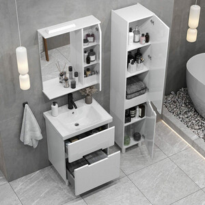 Тумба с раковиной Sanstar Ориана 60 напольная, белая, Универсал Енисей