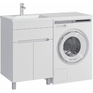 Тумба с раковиной Sanstar Эллада 60 левая, белая, Andrea Космос