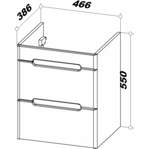 Тумба с раковиной Sanstar Адель 50х40 белая (209.1-1.4.1.КЕНИ)