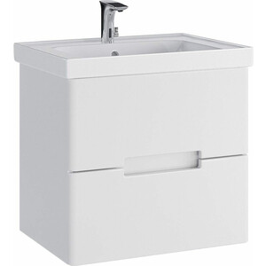 Тумба с раковиной Sanstar Ориана 60 подвесная, белая, Универсал Енисей