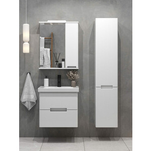 Тумба с раковиной Sanstar Ориана 60 подвесная, белая, Универсал Енисей