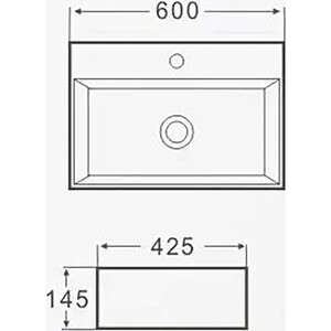 Раковина мебельная Selena Quadra 60х42 (Q01160WG)
