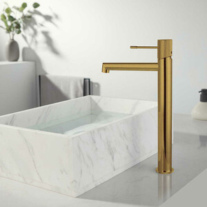 Смеситель для раковины Vincea Desire брашированное золото (VBF-1D2BG)