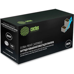 Картридж Cactus CS-CF280X-MPS black ((13000стр.) для HP LaserJet Pro 400/M401/M425) (CS-CF280X-MPS)