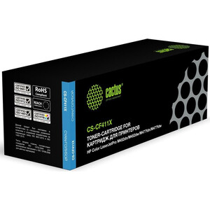 Картридж Cactus CS-CF411X blue ((5000стр.) для HP Color LaserJet Pro M452dn/ M452dw/M477fdn/M477fdw) (CS-CF411X)