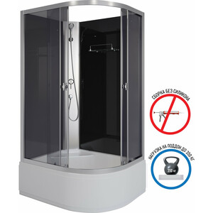 Душевая кабина Niagara Eco E110/80/40L/TN/BK 110х80х195 левая