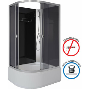 Душевая кабина Niagara Eco E110/80/40R/TN/BK 110х80х195 правая