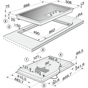 Газовая варочная панель Miele KM 2356-1
