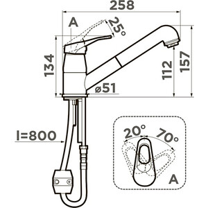 Смеситель для кухни Omoikiri Tateyama-S-GB графит (4994365)