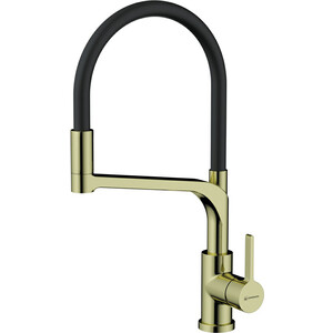 Смеситель для кухни Omoikiri Sinto 2 Plus-LG-BL с подключением фильтра, светлое золото / черный (4994469)
