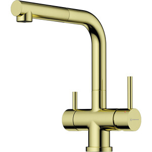 Смеситель для кухни Omoikiri Takamatsu S-LG с подключением фильтра, светлое золото (4994476)