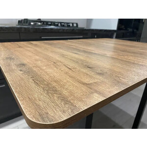 Стол обеденный Катрин ЭКО 80x60 / Дуб веллингтон /Опора Квадро черный (KT19668)