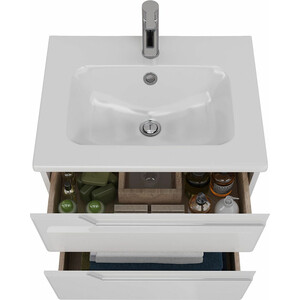 Тумба под раковину Lemark Miano 60х45 белый глянец (LM06M60T)