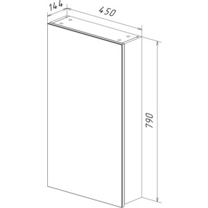 Зеркальный шкаф Lemark Universal 45х80 левый, белый глянец (LM45ZS-U)