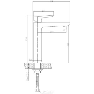 Смеситель для раковины BelBagno Ancona хром (ANCONA-LMC-CRM)