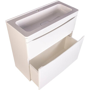 Тумба под раковину Style line Бергамо мини 90х35 напольная, антискрейтч белый (СС-00002361)