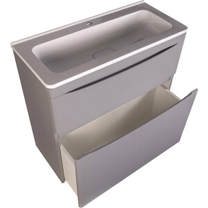 Тумба под раковину Style line Бергамо мини 90х35 напольная, антискрейтч серый (СС-00002362)