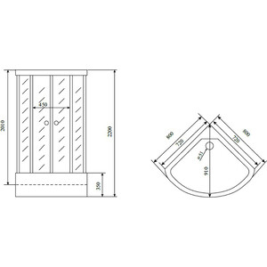 Душевая кабина Timo Standart 80х80х220 стекло матовое (T-6680 SF)