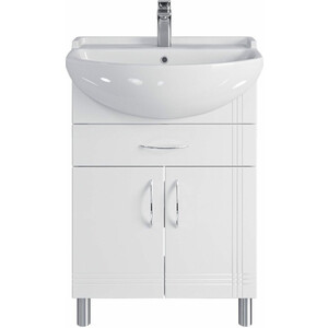 Тумба с раковиной Sanstar Вольга 60х30 белая (337.1-1.4.1.КАМУ)