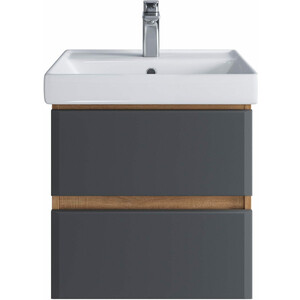 Тумба с раковиной Sanstar Инфинити 50х40 дуб сонома светлый/графит софт (390.1-1.4.1.КЕНИ)