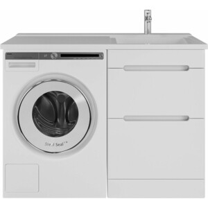 Тумба с раковиной Sanstar Толедо 60 (120) правая, под стиральную машину, белая (366.1-1.4.1.КПКОС)