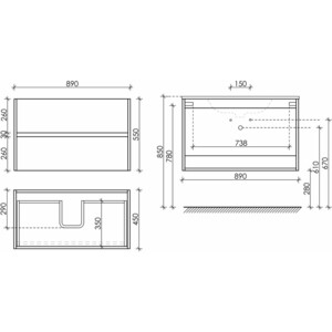 Мебель для ванной Sancos Urban 90 дуб галифакс натуральный