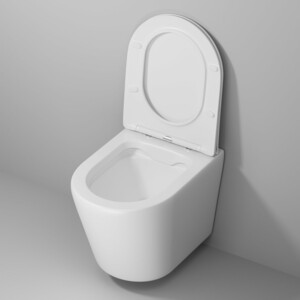 Унитаз подвесной безободковый Grossman Fly с сиденьем микролифт, белый матовый (GR-4478MS)