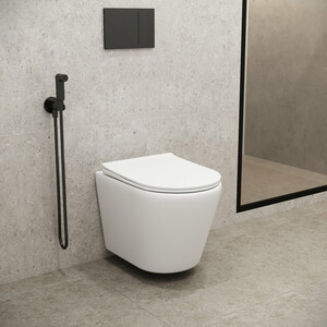 Унитаз подвесной безободковый Grossman Fly с сиденьем микролифт, белый матовый (GR-4478MS)