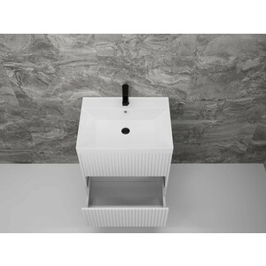 Тумба под раковину Style line Стокгольм 60х45 белый рифленый софт (ЛС-00002307)