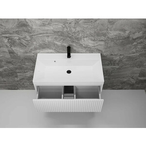 Тумба под раковину Style line Стокгольм 80х45 белый рифленый софт (ЛС-00002315)