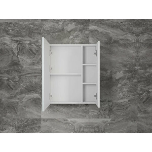 Зеркальный шкаф Style line Стокгольм 60х70 белый рифленый софт (ЛС-00002318)