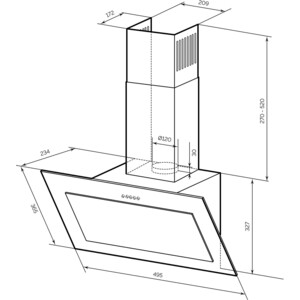 Вытяжка Lex MIO G 500 BLACK