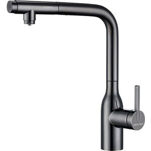 Смеситель для кухни Paulmark Viper с подключением фильтра, черный глянцевый (Vi213105-GB)