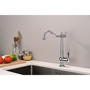 Смеситель для кухни Paulmark Retro с подключением фильтра, хром (Re213226-CR)