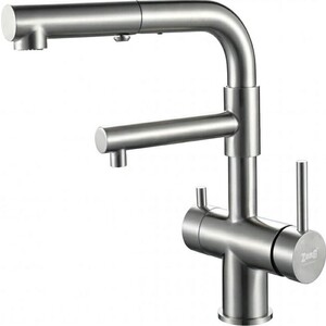 Смеситель для кухни ZorG Inox с подключением фильтра, нержавеющая сталь (SZR-3216)