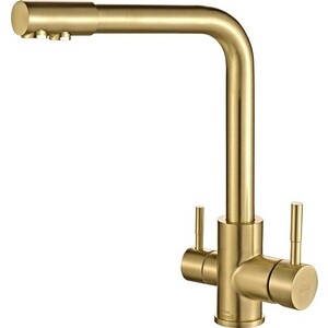 Смеситель для кухни ZorG Steel Hammer с подключением фильтра, бронза (SH 801 INOX BRONZE PVD)