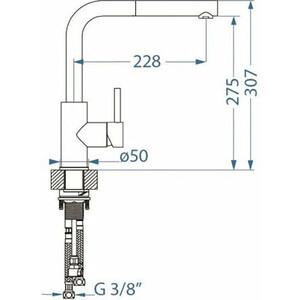 Смеситель для кухни Alveus Zeos бронза (1136503)