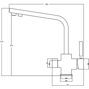 Смеситель для кухни ZorG Steel Hammer с подключением фильтра, хром (SH 909 CR)