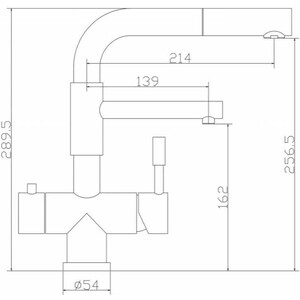 Смеситель для кухни ZorG Inox с подключением фильтра, графит (SZR-3216 GRAFIT)
