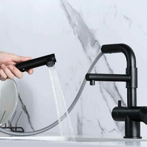 Смеситель для кухни ZorG Inox с подключением фильтра, графит (SZR-3216 GRAFIT)