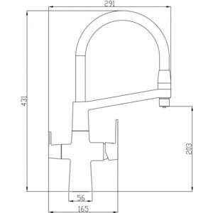 Смеситель для кухни ZorG Steel Hammer с подключением фильтра, черный матовый/хром (SH 818-6 BLACK CR)