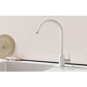 Смеситель для кухни Polygran Альтаир белый хлопок (849006)