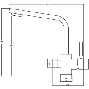 Смеситель для кухни ZorG Steel Hammer с подключением фильтра, сатин (SH 909 SATIN)