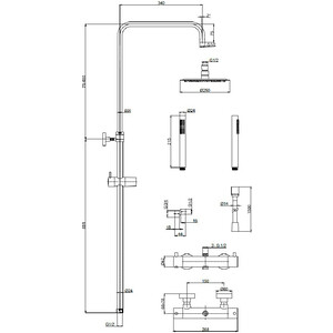 Душевая система AQUAme с термостатом, хром (AQM8006CR)