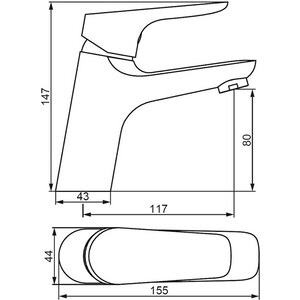 Смеситель для раковины Damixa Jupiter черный матовый (770210301)