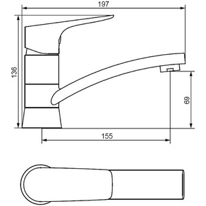 Смеситель для раковины Damixa Jupiter хром (770220001)