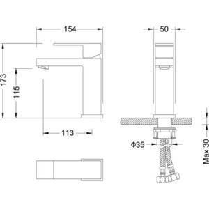 Смеситель для раковины Timo Selene золото (2061/17F)