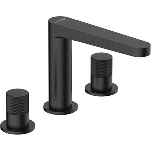 Смеситель для раковины Wasserkraft Fulda на 3 отверстия, черный матовый (5235)