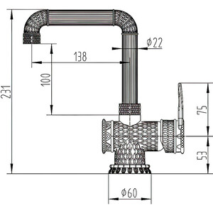Смеситель для раковины ZorG Antic бронза (A 419 U-BR LOFT)