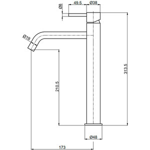 Смеситель для раковины AQUAme Siena глянцевое золото (AQM6214GG)